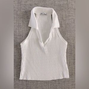 Zara sleeveless collared shirt